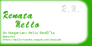 renata mello business card